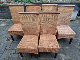 6 Rattan Stühle