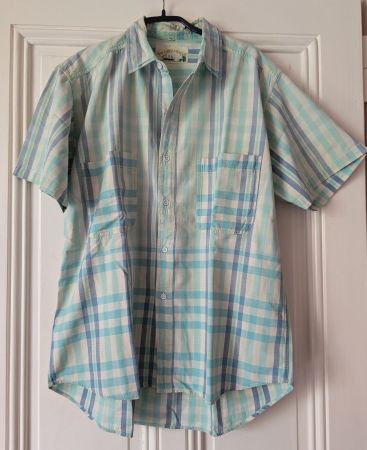 EASTINDIA COMPANY : Chemise carrelée madras turquoise XL-XXL