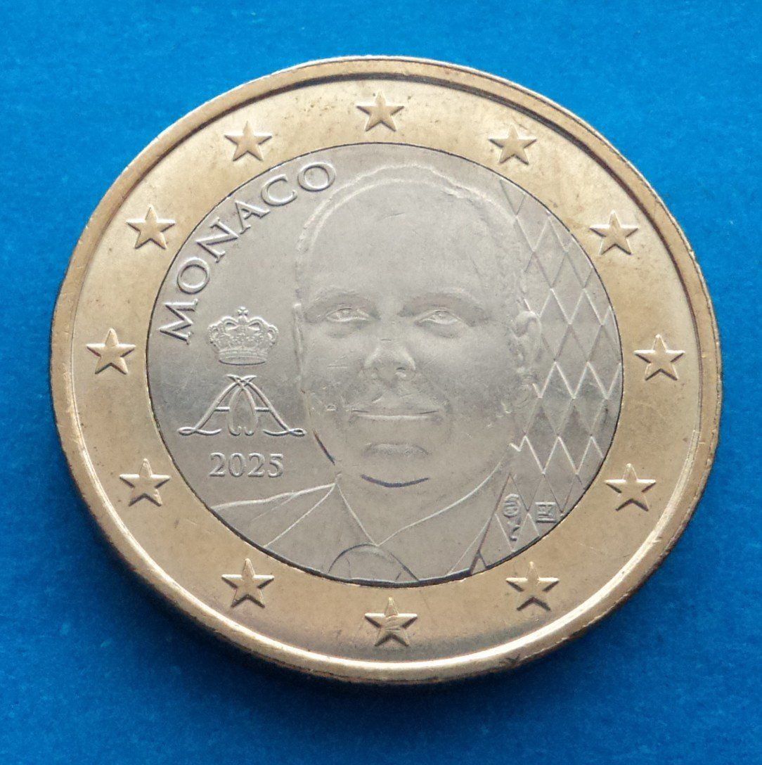 Alle Münzen: Monaco: 1 Euro 2025, SS - VZ – Gebraucht aus Basel von maripas17