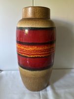 Vintage Bodenvase Keramik braun rot 70er Deko West-Germany