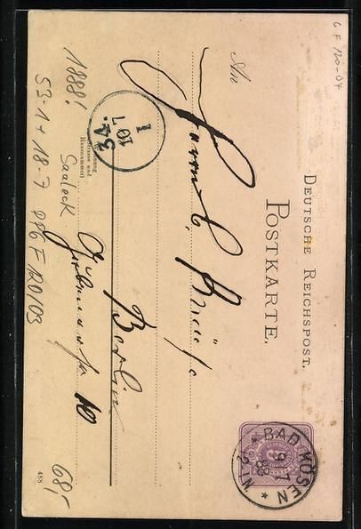 Cancelleria postale: Vorläufer-Lithographie Ganzsache PP6 F1 – Usato da Berlin venduto da bartko-reher 1
