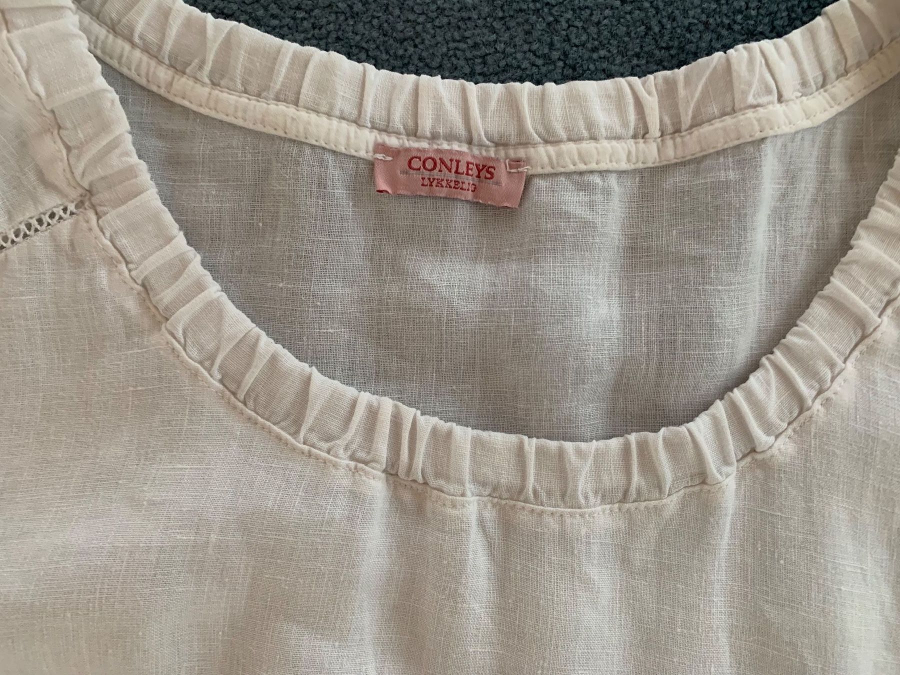 Vestiti: weites Tunika-Leinenkleid, weiss, Gr. 38 – Usato da Wiesendangen venduto da Babalegi 1