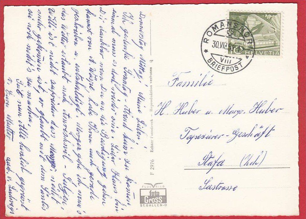 Cartoline postali: UTTWIL, FLUGAUFNAHME, GROSSFORMAT – Usato da Grüningen venduto da Kartenlaube 1