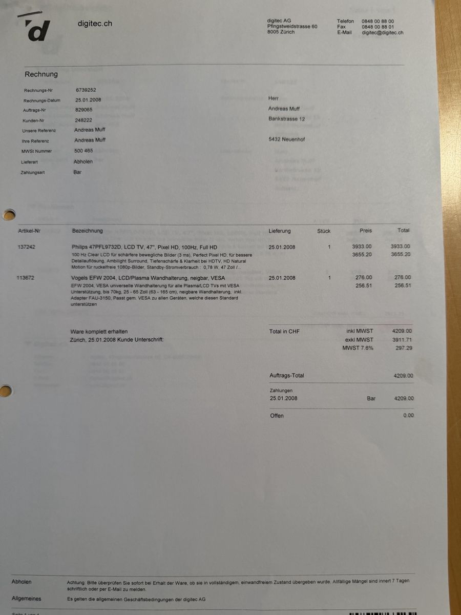 Fernseher: Philips 47PFL9732D, LCD TV – Gebraucht aus Neuenhof von PatrickMuff 2