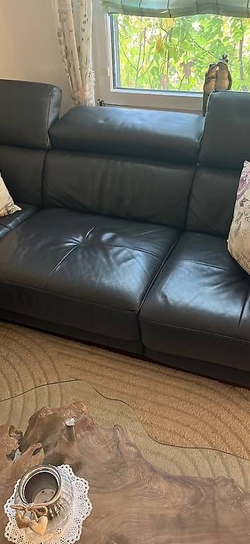 Sofas: Ledersofa anthrazit – D'occasion à Allschwil par eva_p879 2