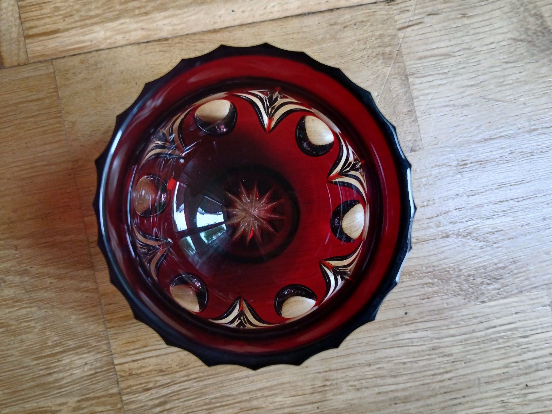 Verres: Rotes Kristallglas Deko, Windlicht oder Schale – Neuf (Voir description) à Zürich par ast_8nph 3