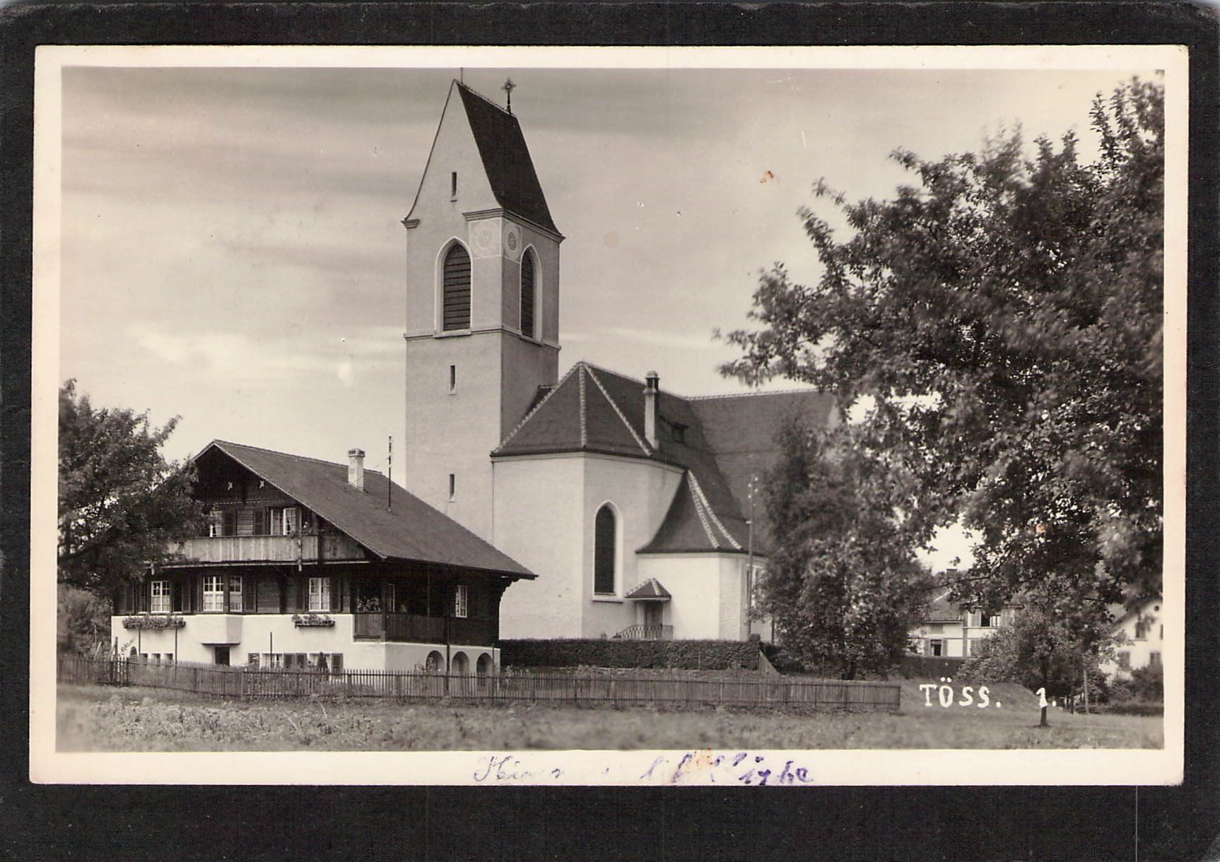 Ansichtskarten: Töss b. Winterthur , echtfotokarte , gel. – Gebraucht aus Reichenburg von ibiza18