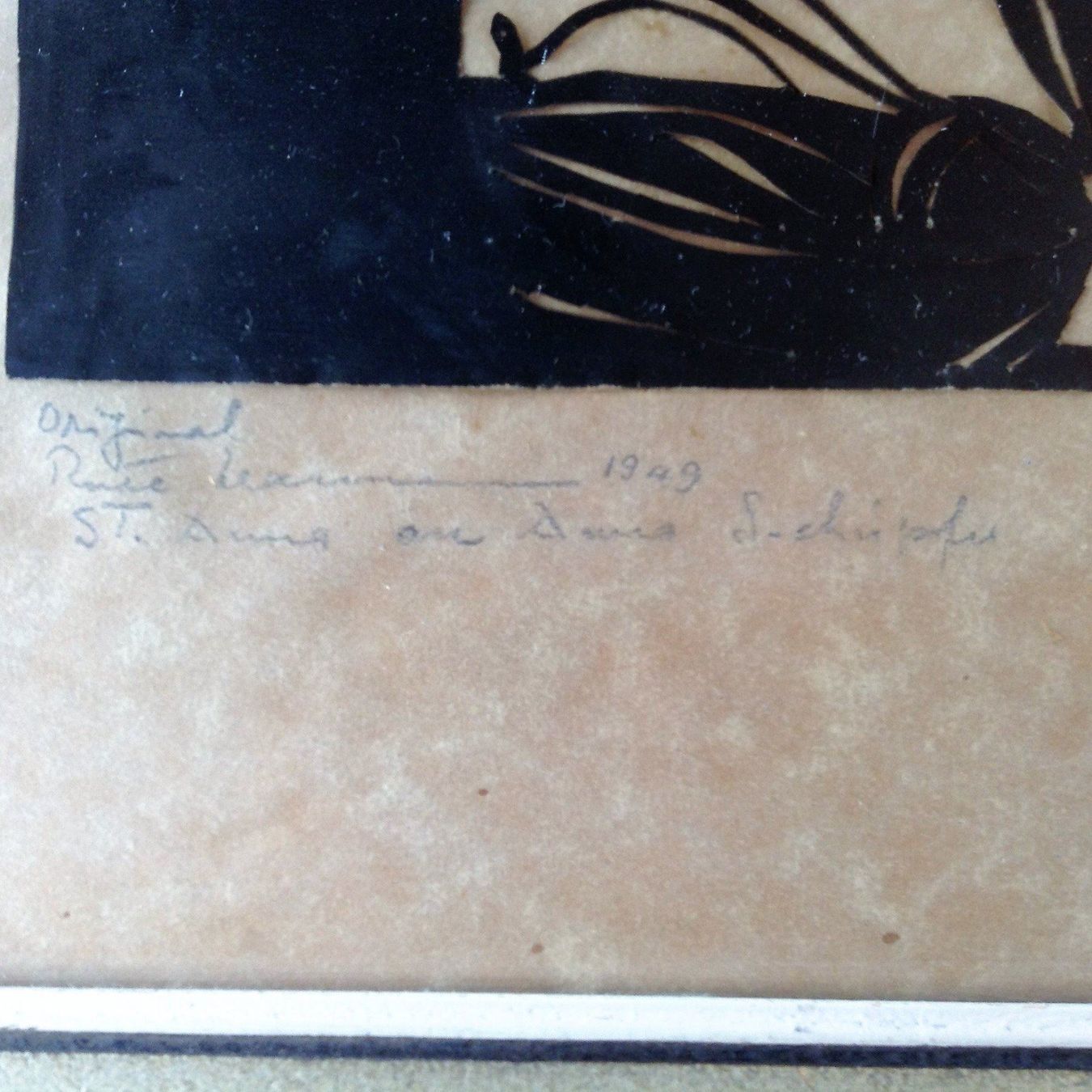 Grafica & Litografie: Schaumann Ruth Scherenschnitt, 1949, sig – Usato da Alpnach Dorf venduto da MZ001 3