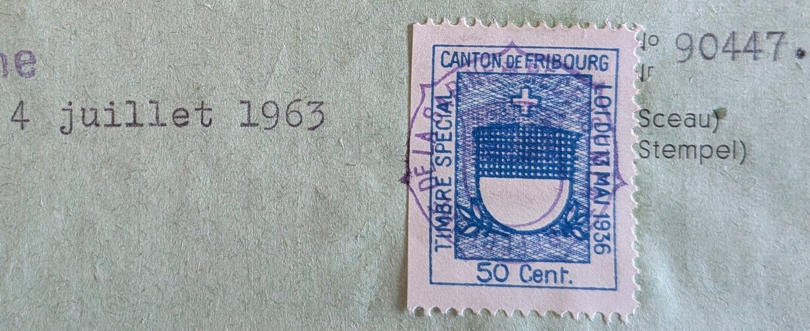Tutti i francobolli: Timbre spécial du Canton de Fribourg – Usato da Villariaz venduto da Mariejoconde