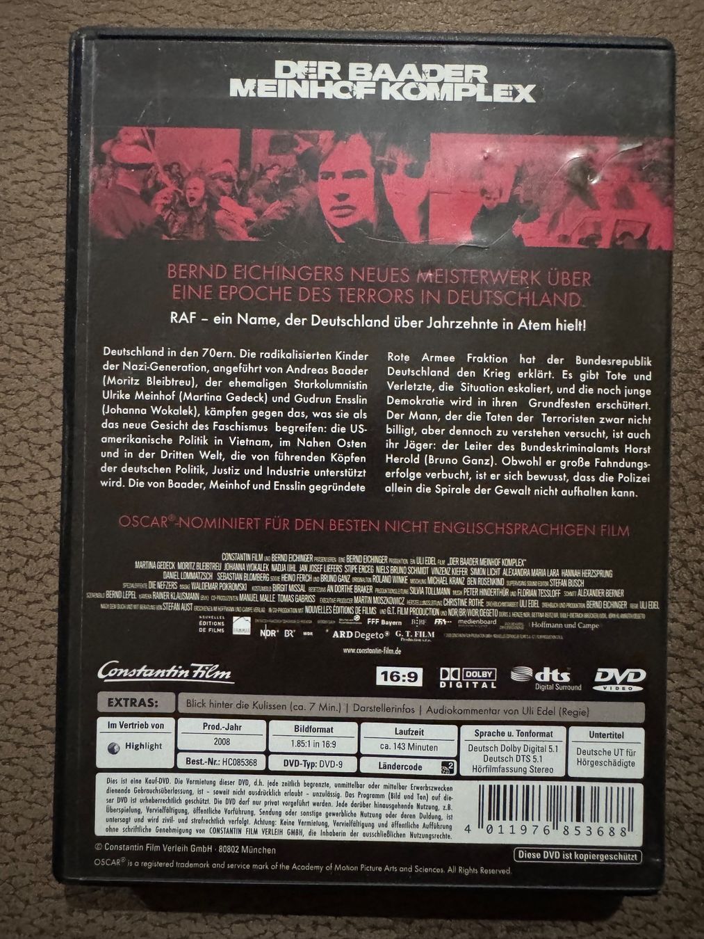 Tutti i DVDs: Der Baader Meinhof Komplex – Usato da Dietikon venduto da MuNathy 1