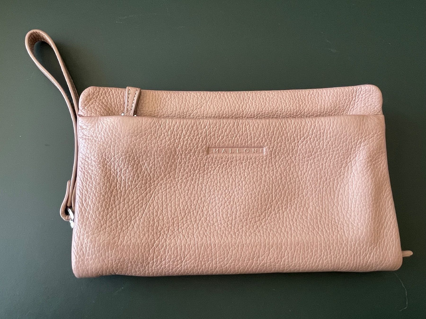 Valigie & Borse: Pochette Malloni en cuir rose poudré – Usato da Sion venduto da Linkebeek