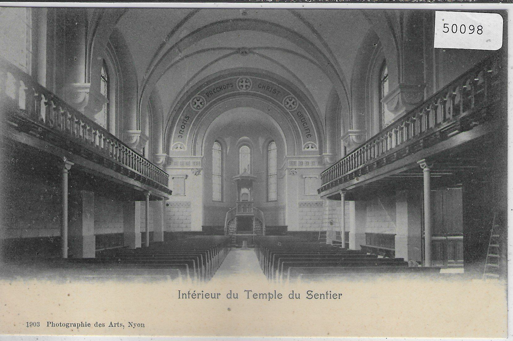 Cartoline postali: Interieur du Temple du Sentier – Usato da Ettingen venduto da Kartenplanet