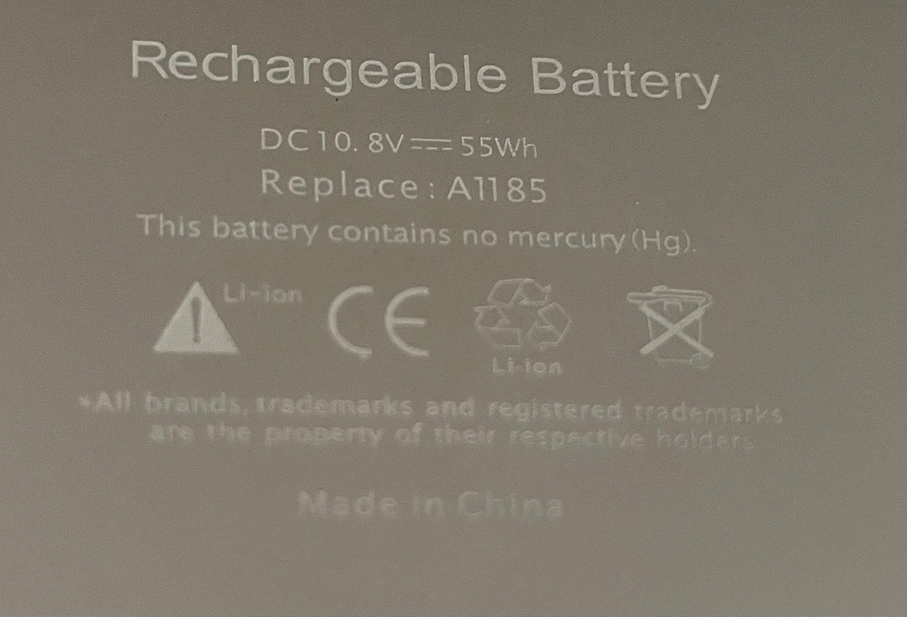 Batterie: A1185 battery replacement MacBook white – Usato da Villars-sous-Yens venduto da Gin_net 1