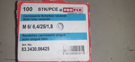 100 Stk. U-Scheiben M6 6.4x25/1.8 mm