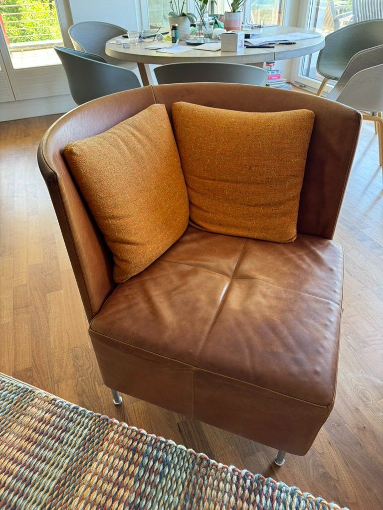 Poltrone: 2er-Set Montis High-End Design-Sessel | robustem Büffelleder – Usato da Oberageri venduto da iba_p68t