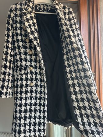Mantel Gr S/M karriert, nie getragen