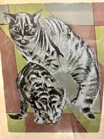 Les Chats, lithographie signée Hans Erni 59/150.