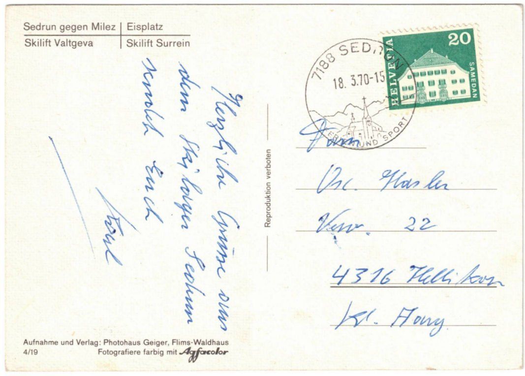 Cartes postales: Sedrun - 4 Bild AK – D'occasion à Binningen par Mountainrider 1