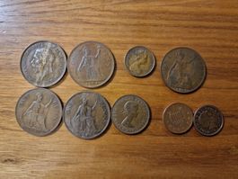 Sammlung alter britischer Münzen, schöner Zustand (D29)