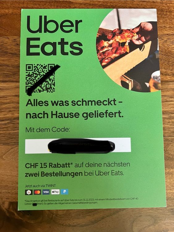 Uber Eats Gutschein Kaufen auf Ricardo