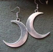 Ohrringe - orientalisch - Mond - silberfarbig - Modeschmuck