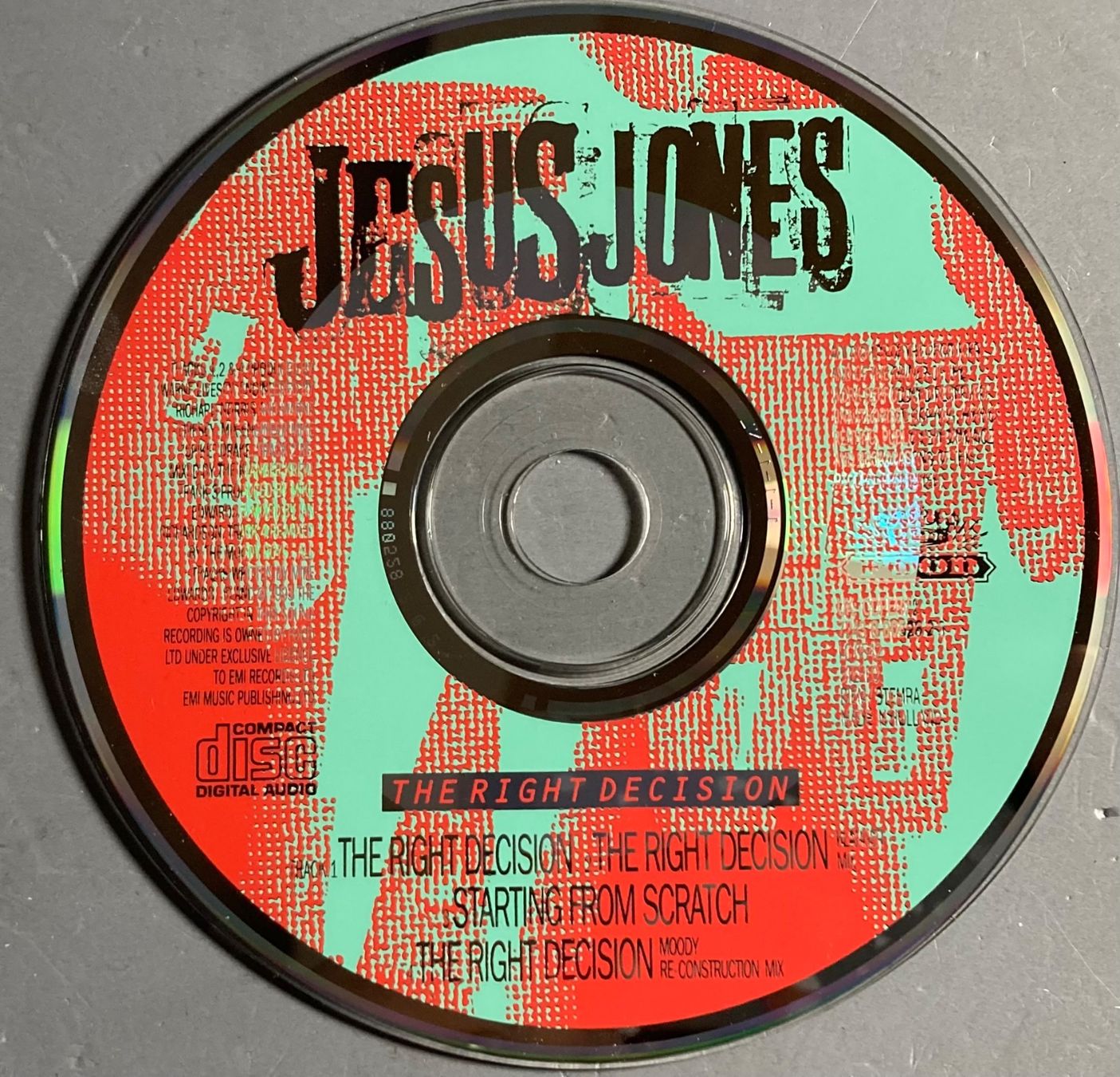 CD: JESUS JONES - THE RIGHT DECISION – Usato da Poliez-Pittet venduto da Newtown-Records 1