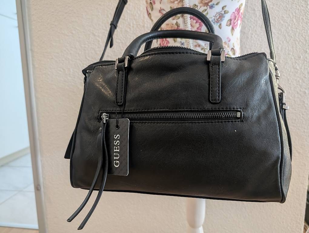 Borse da donna: Guess Handtasche, Leder schwarz – Usato da Tobel venduto da Streetfroggy 1