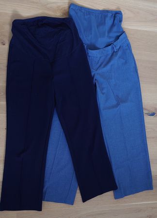 2 Umstandshosen H&M Mama schwarz und grau Grösse M