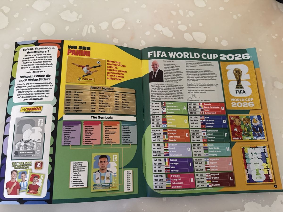 Panini Album: Album Panini FIFA 2026, COMPLET – Nuovo e nell'imballaggio originale da Montreux venduto da luc_w7cx 1