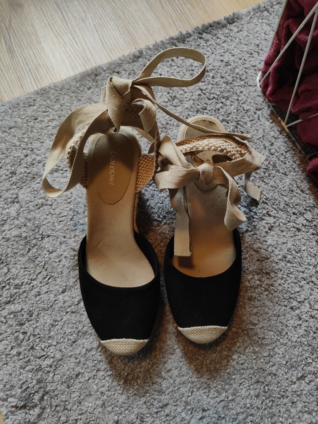 Graceland Scarpe da donna: Sommerliche Espadrilles in Schwarz, Grösse 38, – Usato da Erlinsbach SO venduto da xandra23 1