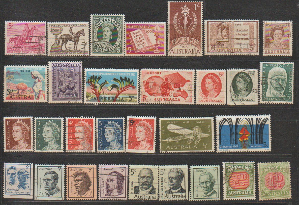 Alle Briefmarken: Australia  usagés divers – Gebraucht aus Crans-Montana von kira56