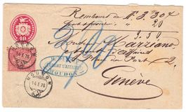 Entier postal de Moudon pour Genève le 14.I.76