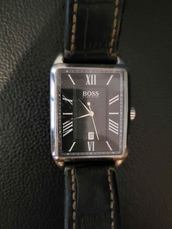 Montre HUGO BOSS Homme - Mécanique Manuelle 42mm - Bracelet Cuir Marron - Occasion élégante