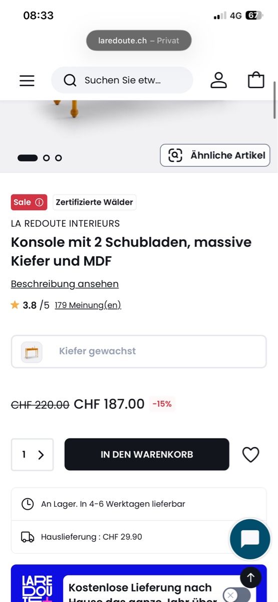 Console: kleiner Schreibtisch / Konsole 2 Schubladen – Nuovo (secondo la descrizione) da Aarau venduto da maa_yv5c 2