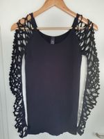 sexy Minikleid Gr. M Netzärmel, Brustweite 35 cm, dehnbar