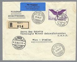 1927, FLUGBRIEF BASEL - WIEN, 0 BASEL LUFTPOST, VIA ZÜRICH
