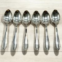 6 cuillères à café en métal argenté SILCO 120