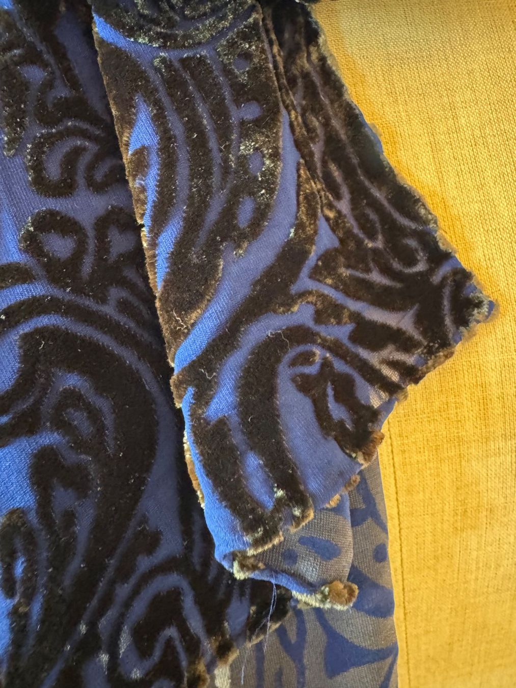 Foulards & écharpes: Devoré Seidenschal, blau/schwarz – D'occasion à Stäfa par Mofi8712 3