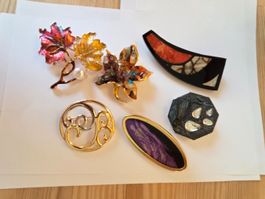 Broschen Konvolut Lot Modeschmuck Sammlung Set