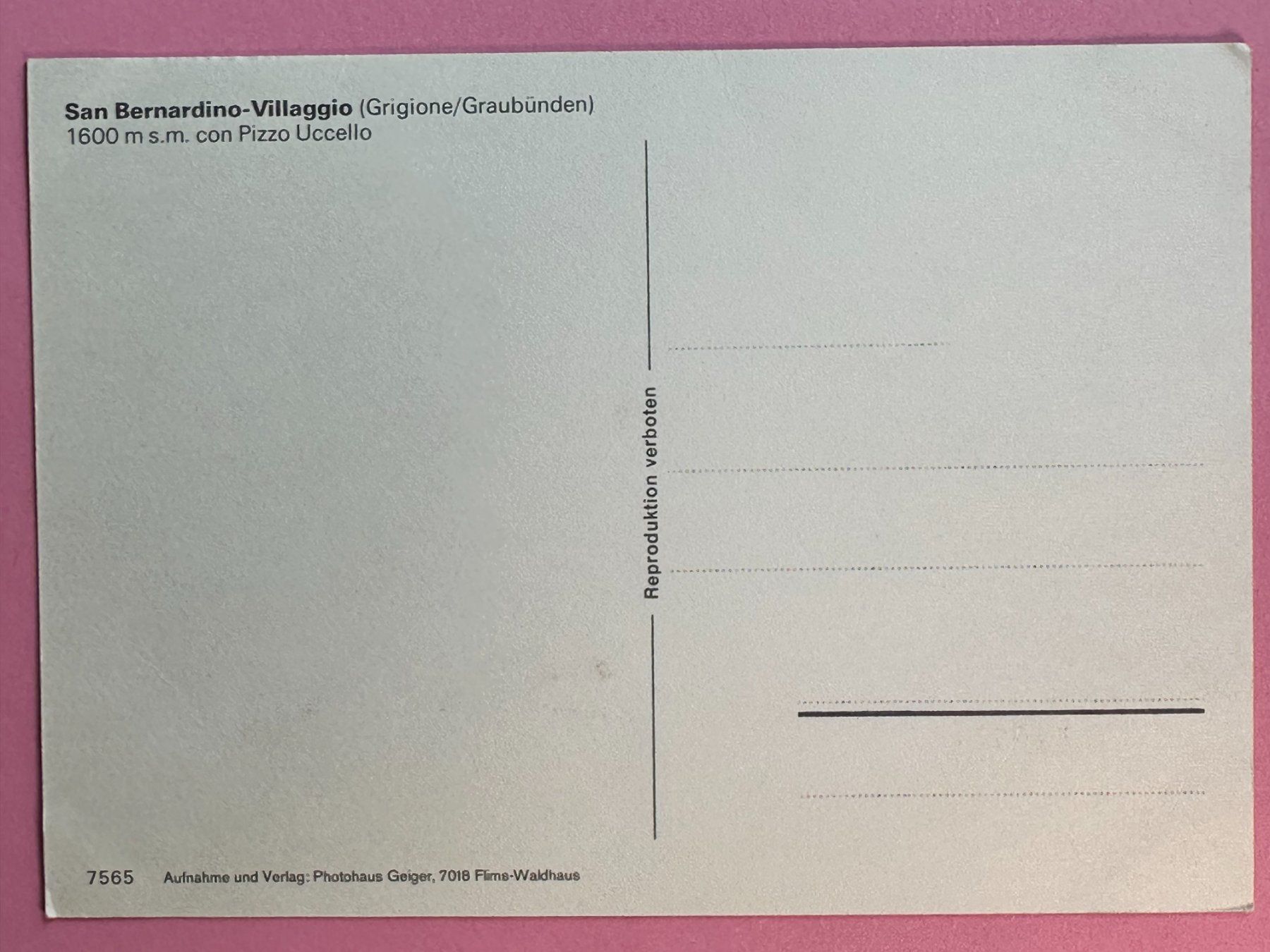 Cartoline postali: San Bernardino - Villaggio - belebt - Oldtimer – Usato da Steg VS venduto da danwer74 1