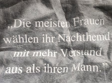 Tasche mit Zitat