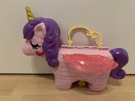 Polly Pocket Einhorn Schatulle mit Zubehör gebrauchter Zusta