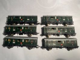 LIMA 6 Nostalgische Personenwagen grün 5x 2. & 1x 1. Kl, DC