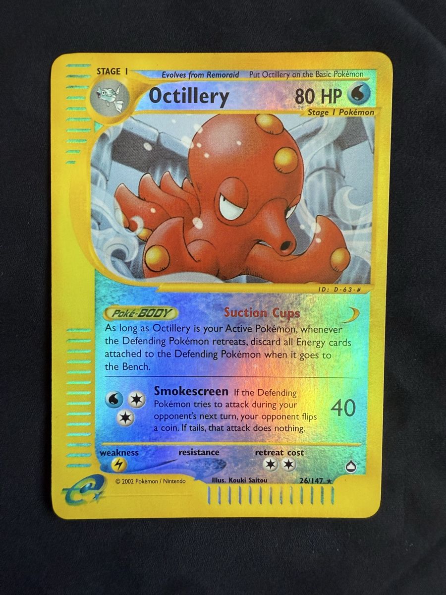 Pokémon Carte collezionabili: Reverse holo Octillery Pokemon Aquapolis - 26/147 – Nuovo (secondo la descrizione) da Winterthur venduto da SiddyPokemon