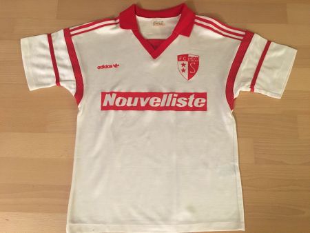 FC SION MAILLOT 1988/89 ADIDAS TRIKOT FCS WALLIS VALAIS S