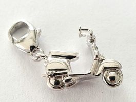 Charm Anhänger "Motorad" Silber 925 (rhodiniert)- Neu