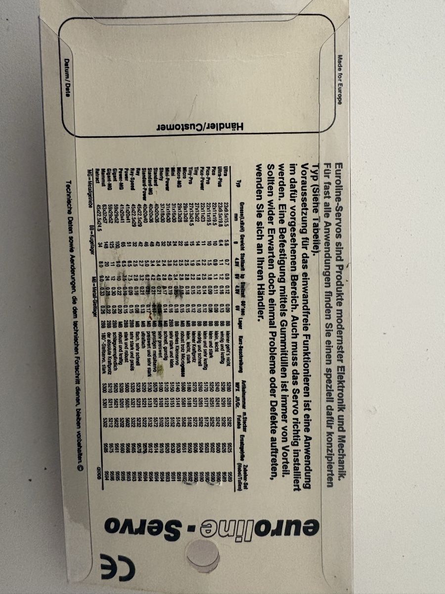 Kit di modellismo & Modellini statici: Futaba Servo Ultra Plus BB Classic Modell CM-9292 1 St – Nuovo (secondo la descrizione) da Tuggen venduto da erk22.12 2