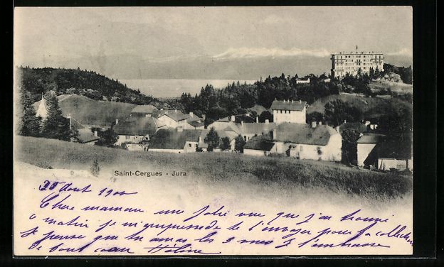 Cartoline postali: Saint-Cergues, Teilansicht mit Kurhaus – Usato da Berlin venduto da bartko-reher