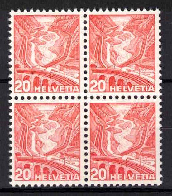 Alle Briefmarken: 1936 Landschaftsbilder Nr.205Az im 4er-Block ** – Neu (gemäss Beschreibung) aus Nuglar von Stamp88
