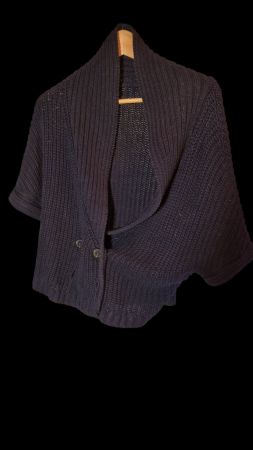 Gilet femme bleu marine tricoté Comptoir cotonnier